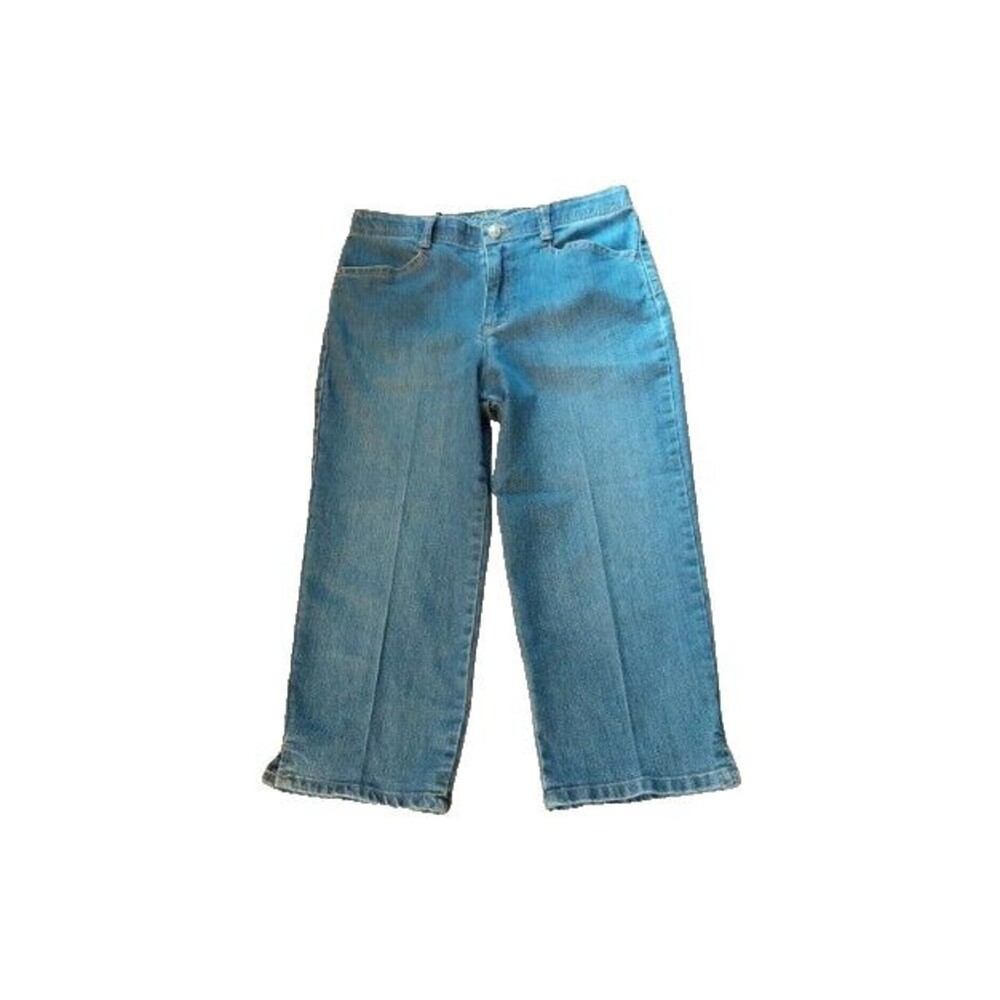 Gloria Vanderbilt Womens Size 8 Capri Jeans Denim Inseam 19.5" Mom Comfy Travel